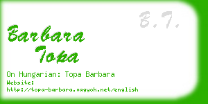 barbara topa business card